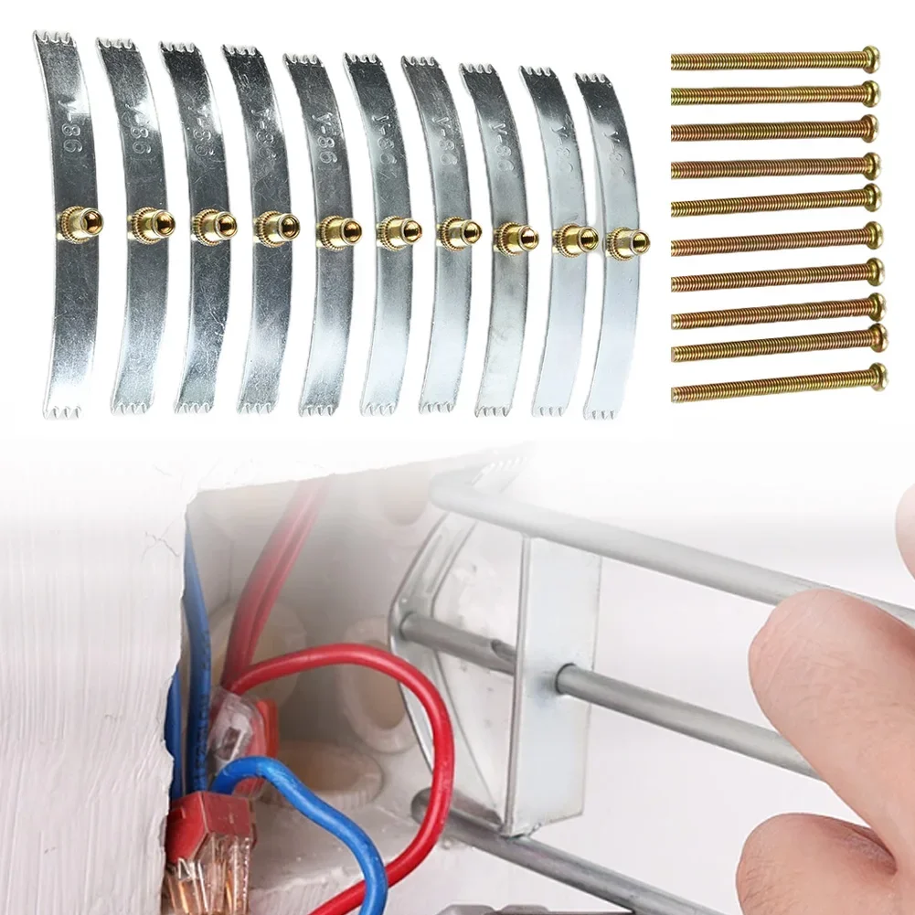Wall Box Repair Screw Steel Junction Fixed Socket Box Mount Type 86 Cassette Repairer Switch Repairer electronic enclosure case electrical junction box electrical box electrical distribution box 10PC