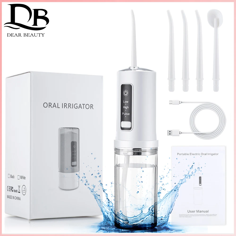 Oral Irrigator 230ML Water Tank Storage Base Tooth Cleaner Dental Scaler Cordless Teeth Flusher Dental Clean Tartar Rechargeable rv caravan trailer motorhome pe clean drinking water tank 75l 792 612 230mm mg16wt 