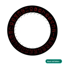 Luminous Watch Calendar Disc with Black, White, and Blue Date Wheel for Movement Modification and Repair, 3.0/3.8 Crown (Black red )