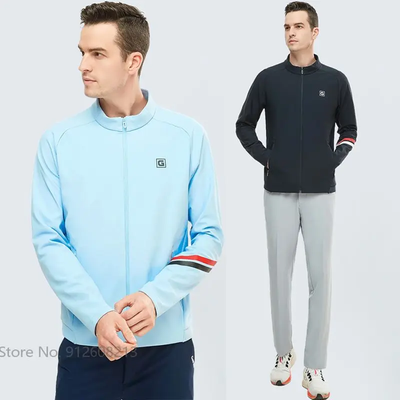 

Golfist Мужская ветровка для гольфа, ветрозащитная куртка для гольфа для мужчин, теплая Повседневная Верхняя одежда, водонепроницаемая мужская полосатая спортивная куртка