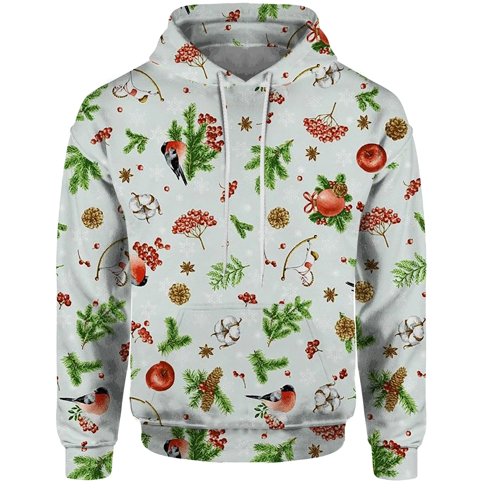 thumbnail image 1 of Sudadera con capucha de árbol de Navidad para hombre, sudadera con capucha de copo de nieve para hombre, sudaderas duraderas para hombre, ropa de invierno asequible Y2k con piña, 1 of 5