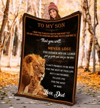 

Lion Dad's Love Soft and Warm Blanket Premium Fleece Blanket 3D All Over Printed Sherpa Blanket on Bed Home Textiles Blanket
