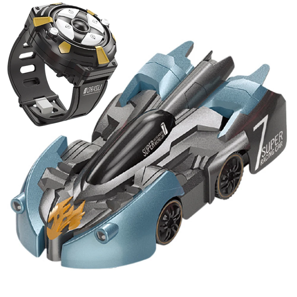 【Big-promotion】 Wall Climbing RC-Stunt Car with Watch Remote Control Stunt Car Toy ° Rotating Anti Gravity for Ages 6-12 Boys Girls.