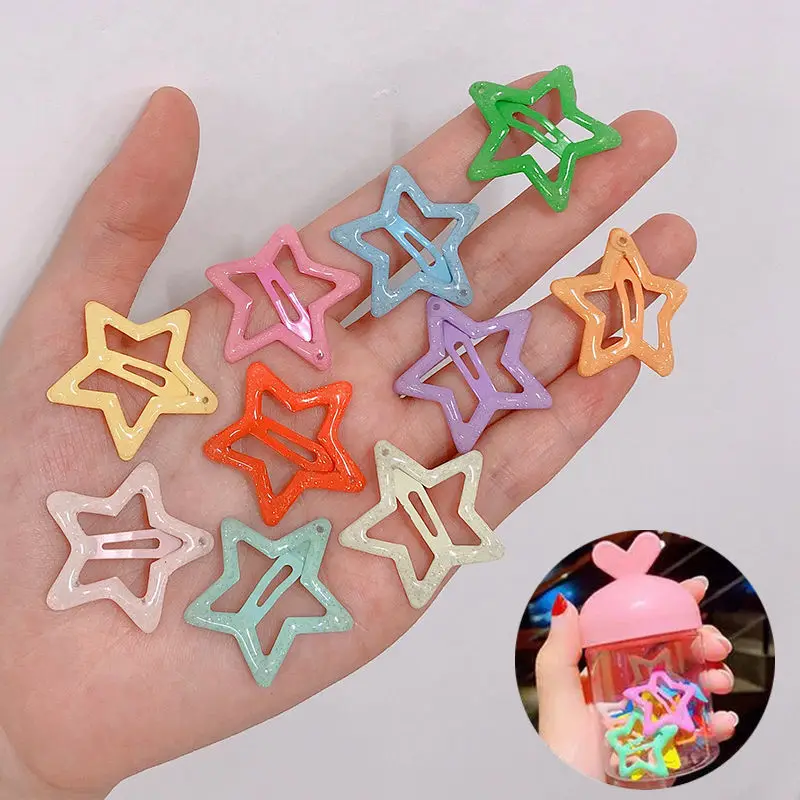 Baby Accessories luxury	 28/20/18/Lot Solid Color Colorful Star Hairpins Snap Clips Kids Sweet Hair Ornament BB Clip Barrettes Fashion Hair Accessories baby stroller mosquito net Baby Accessories