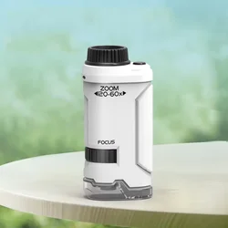 Children's Educational Pocket Microscope Kit with Light - 60 - 120x Magnification (W8)