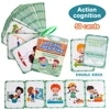 Kids Action Cognition Cards Funny Q&A Learning Classroom Interaction Aids English Teaching Educational Toys Montessori Material 1
