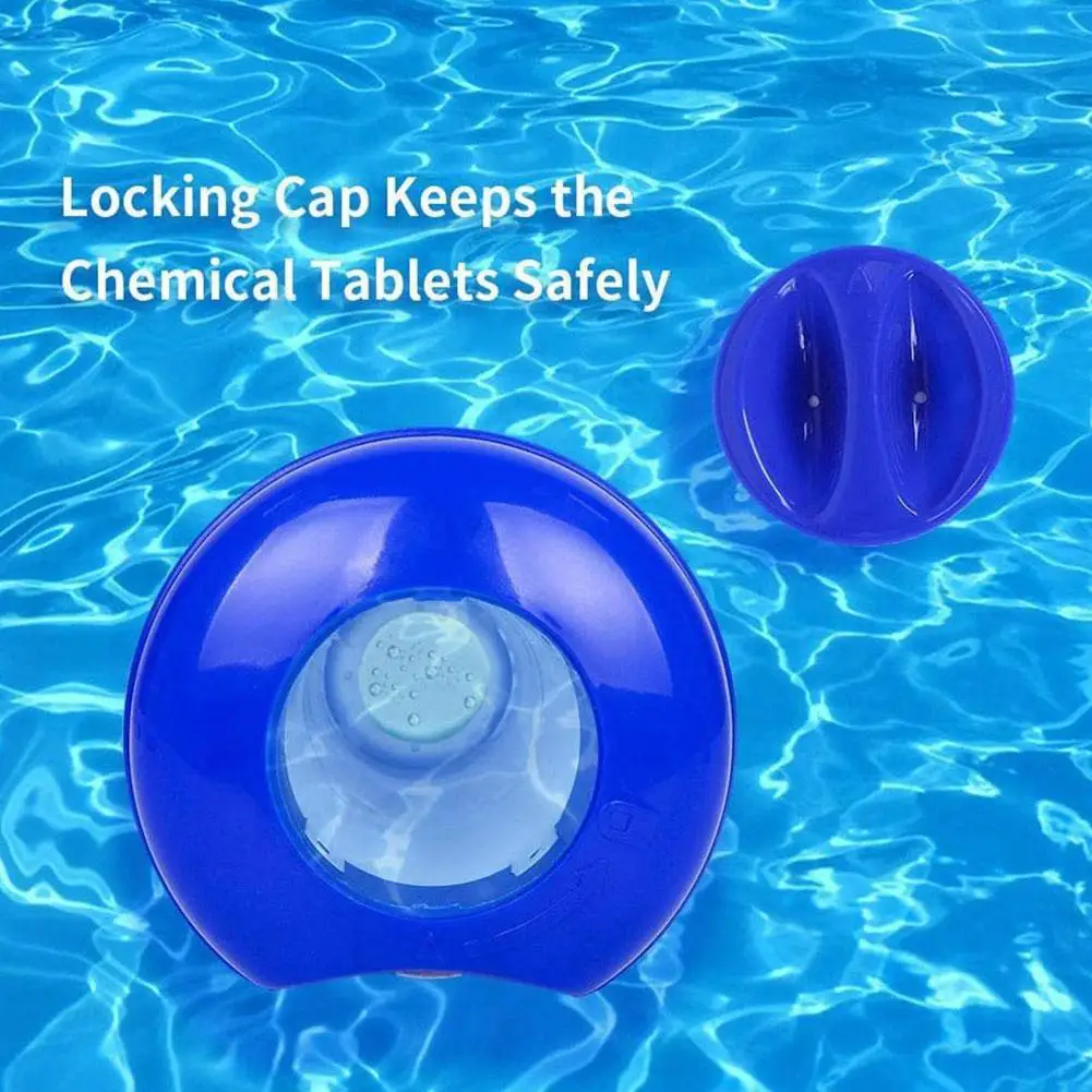 Plastic Swimming Pool Floating Chlorine Dispenser with Thermometer