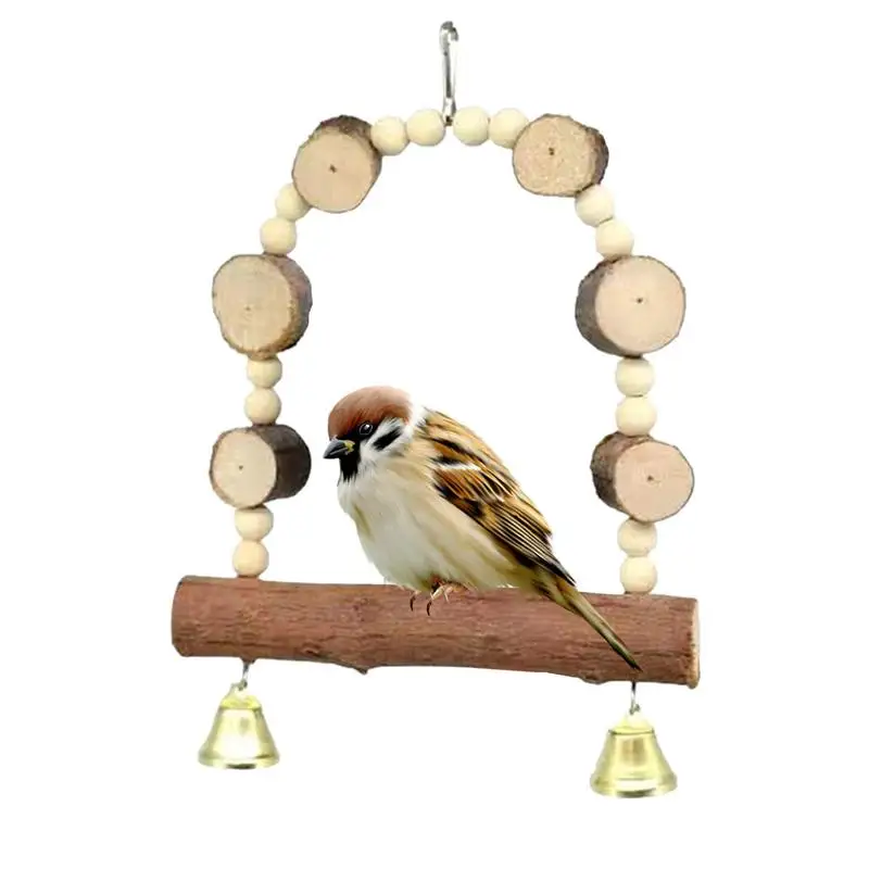 

Parrot Swing Bird Chewing Hanging Toys unique design Parrot Perch For Conures Cockatiels Budgies & Parrots Bird Cage Accessories