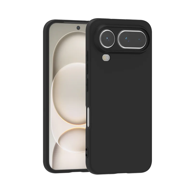 Sleek Black Matte Silicone Protective Case