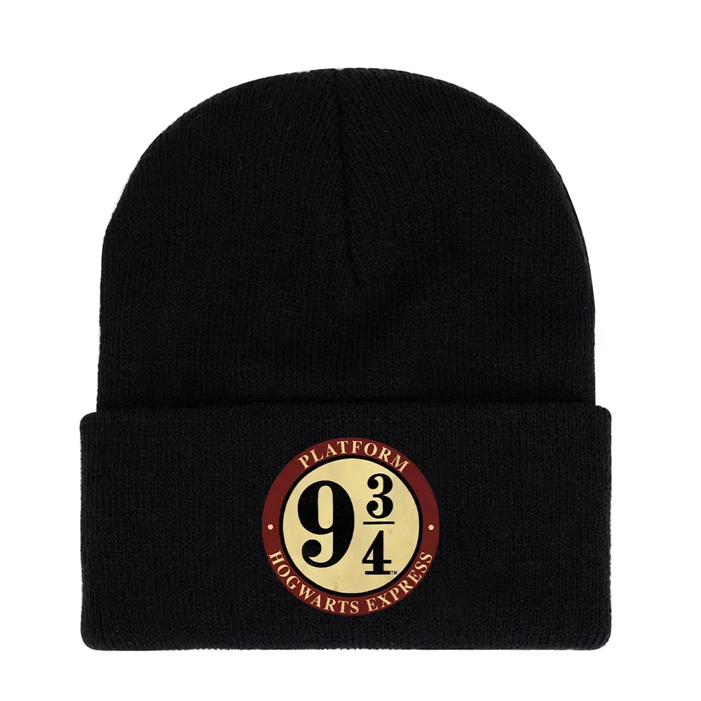 Harries Knitted Hat Hogwarts Boys and Girls Academy Badge Cosplay Hat Outdoor Sports Winter Warmth Windproof Kid's Gift