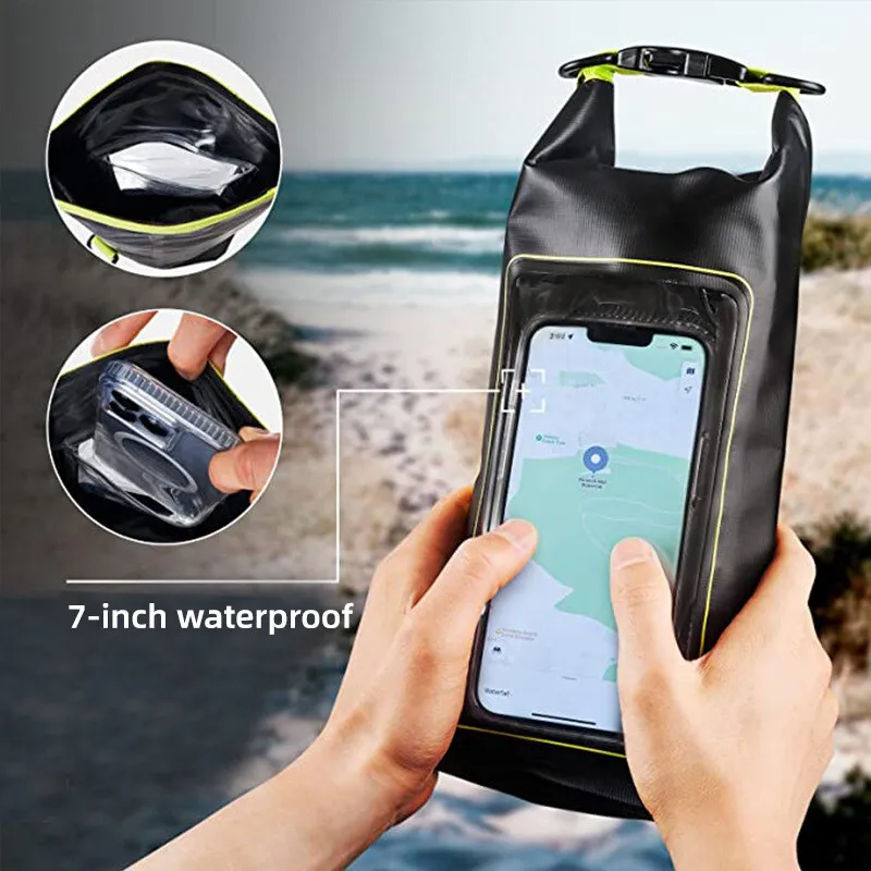 2L Dry Bag Touch Screen borse impermeabili per Trekking alla deriva Rafting surf kayak borse sportive all'aperto attrezzature da campeggio XA394Q