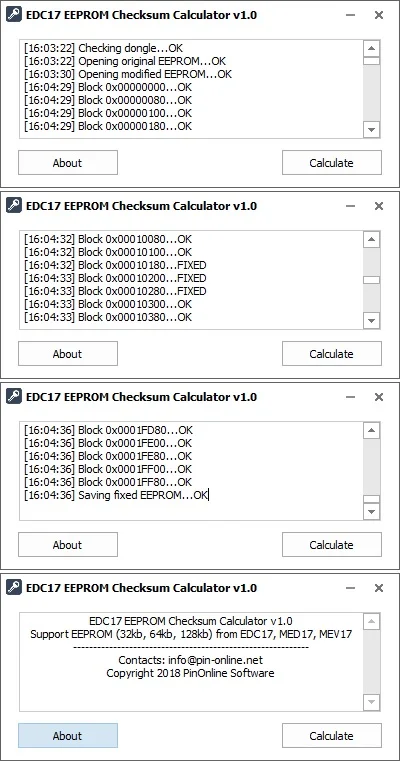 EDC17 ECC v1_0 Screenshots