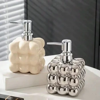 Elegant Ceramic Press Lotion Dispenser – Bathroom & Home Use 3