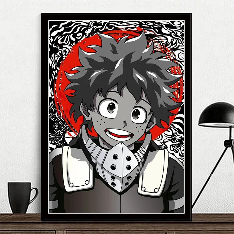 Anime japonês impressão em tela meu herói acadêmico parede arte figura  desenho animado personagem animação cartaz decoração para casa imagem -  AliExpress