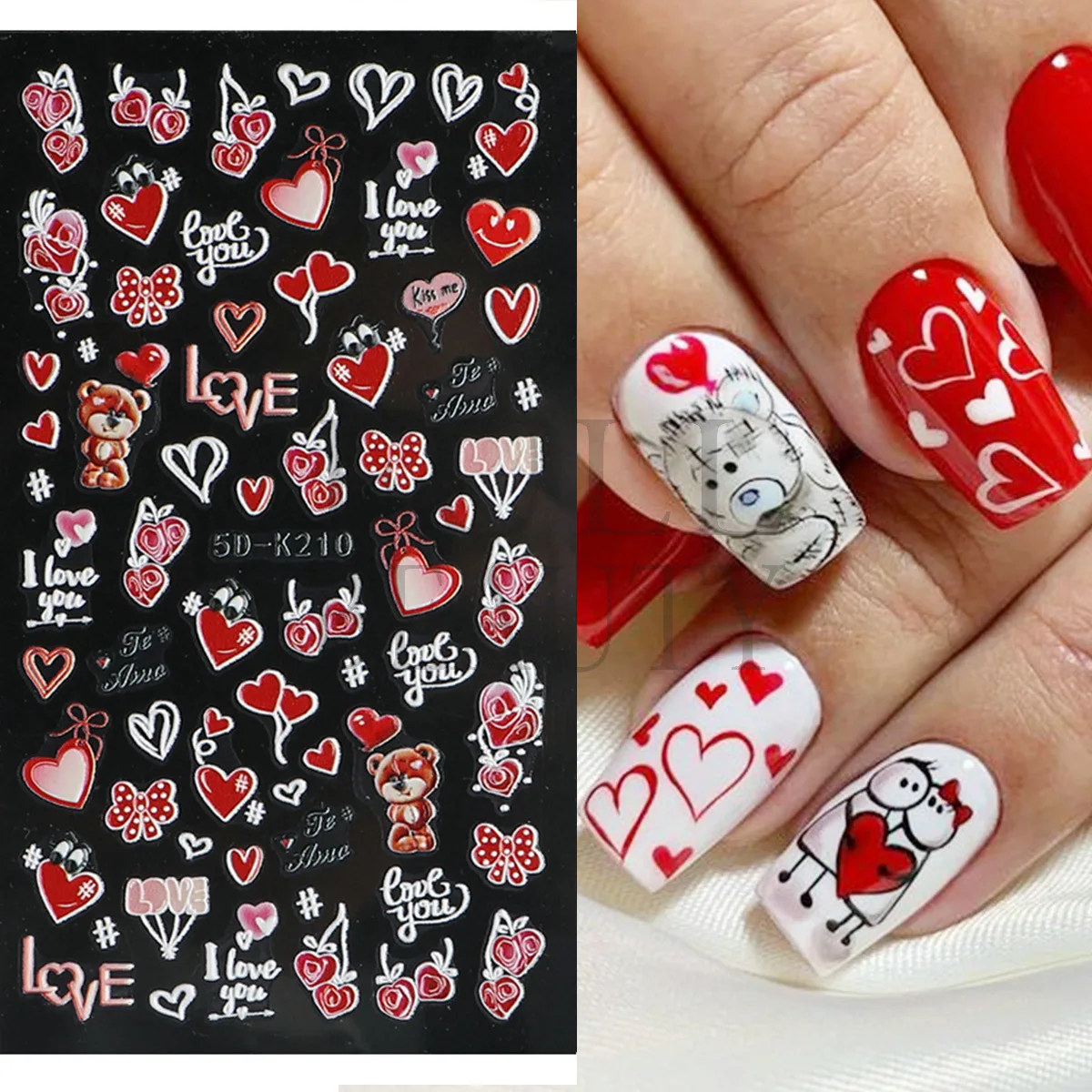 Valentine Love Heart Stickers Wholesale sticker supplier Valentine