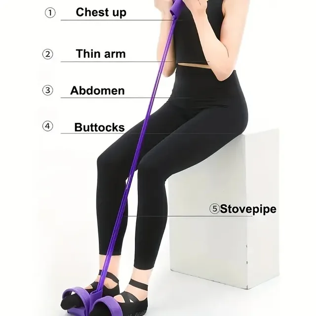 Pedal Pulling Artifact with Slimming Tummy Sit-up Assistant Female Fitness Exercise Equipment Home Pulling Rope 4