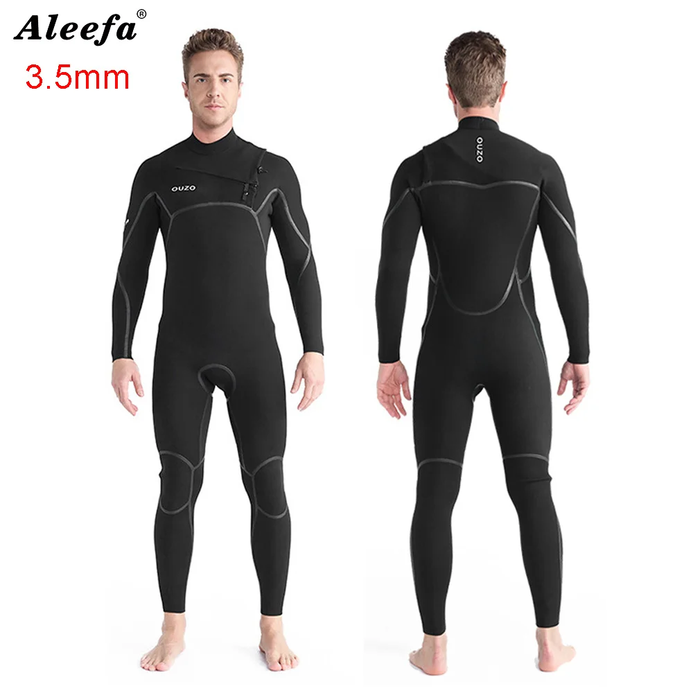 CR Neoprene 3.5mm Wetsuit Men Blind Seam Process Diving Suit Chest