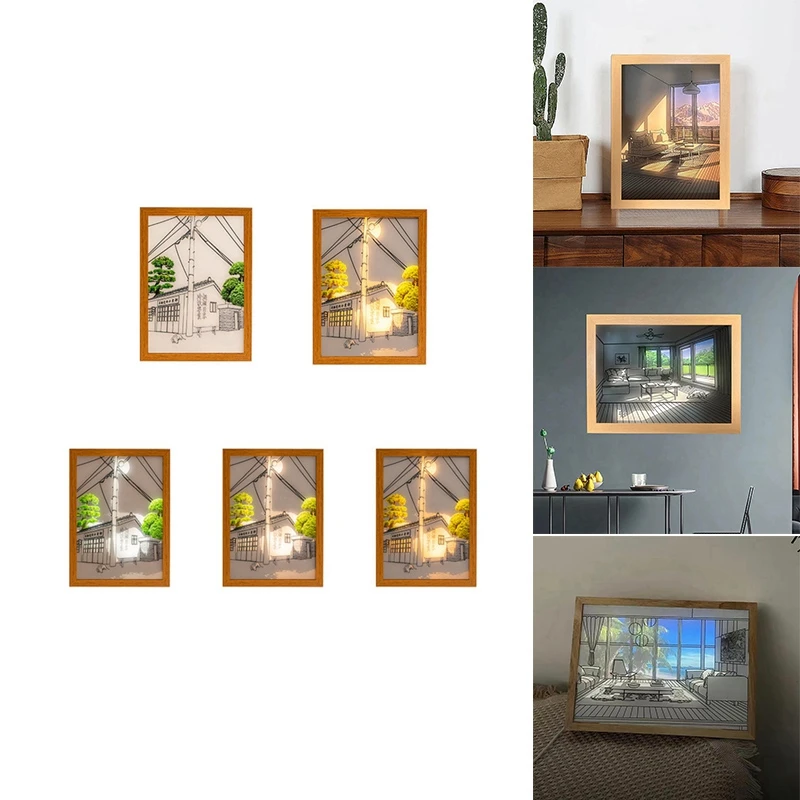 

Light Painting LED Night Light Bedside Lamp Atmosphere Table Lamp Wall Decor Bedroom Gift