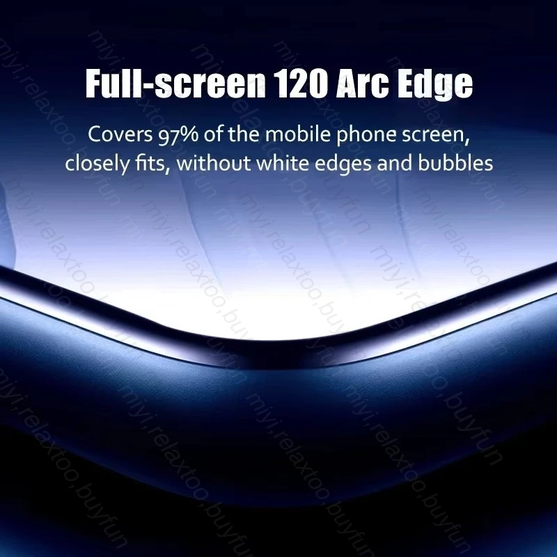 Premium 9D Curved Tempered Glass Screen Protector - Pack of 4