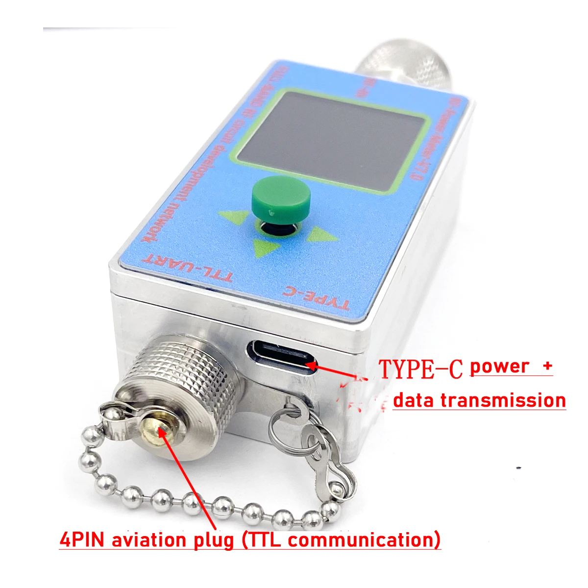 100Khz-10Ghz V7 RF Power Meter N-type Software Serial Communication Data Export Power Detector Attenuator F/ham Radio Amplifier