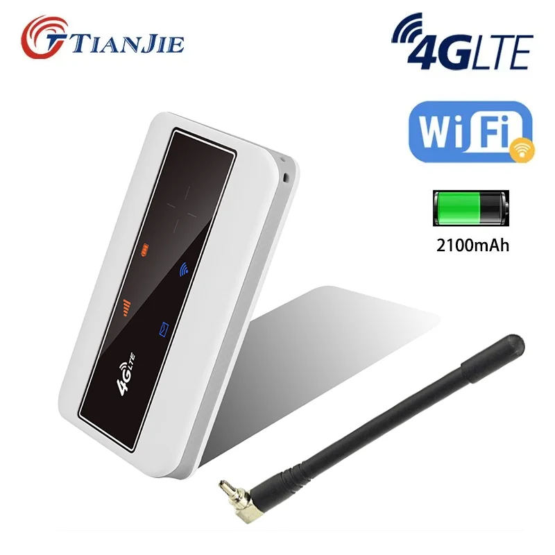 TianJie Mini Hotspot 4G Lte Broadband Mobile Wifi Modem 150Mbps Data Wireless Router LED Display for Travel