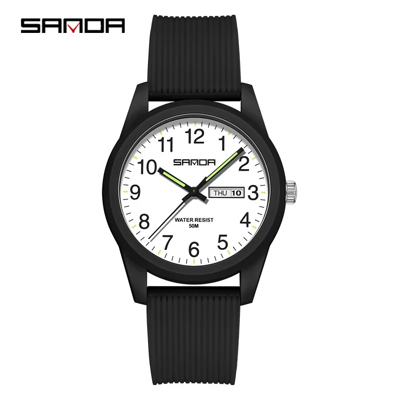 

Quartz Watches For Men Student Sport 50M Waterproof Fashion Luminous Pointer Wristwatch Silicone Soft Strap Watch Clock New 2023