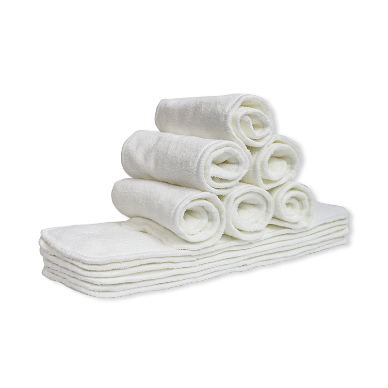 5pcs Diaper Inserts 3 Layers Microfiber Washable Reusable Inserts Super Water Absorbent for Cloth Diapers