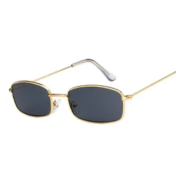 Retro Metal Square Sunglasses - Unisex Vintage Mirror Shades (Other)