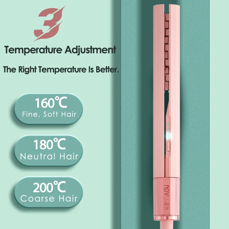 NOVUS 3/3.7mm 3D Grid Hair Curlers Curling Iron Fluffy Hair Iron Ceramic Corn Perm Splint Flat Iron Portable Hair Styling Tools 3