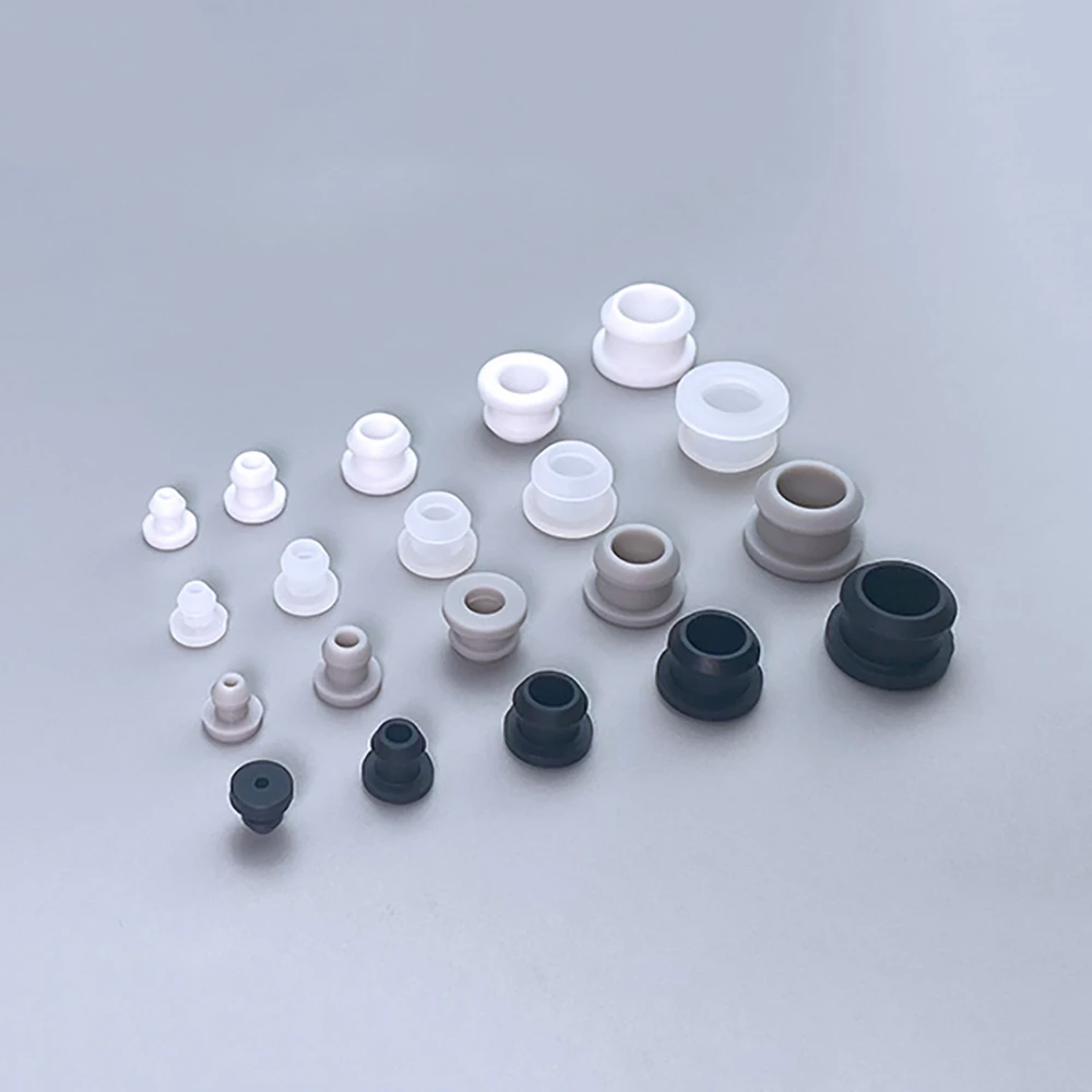 Description Picture 3 of item10000pcs Black 5x2.5mm Silicone Rubber Snap-on Grommet Hole Plugs End Caps Bung Wire Cable Protect Bush Seal Gasket