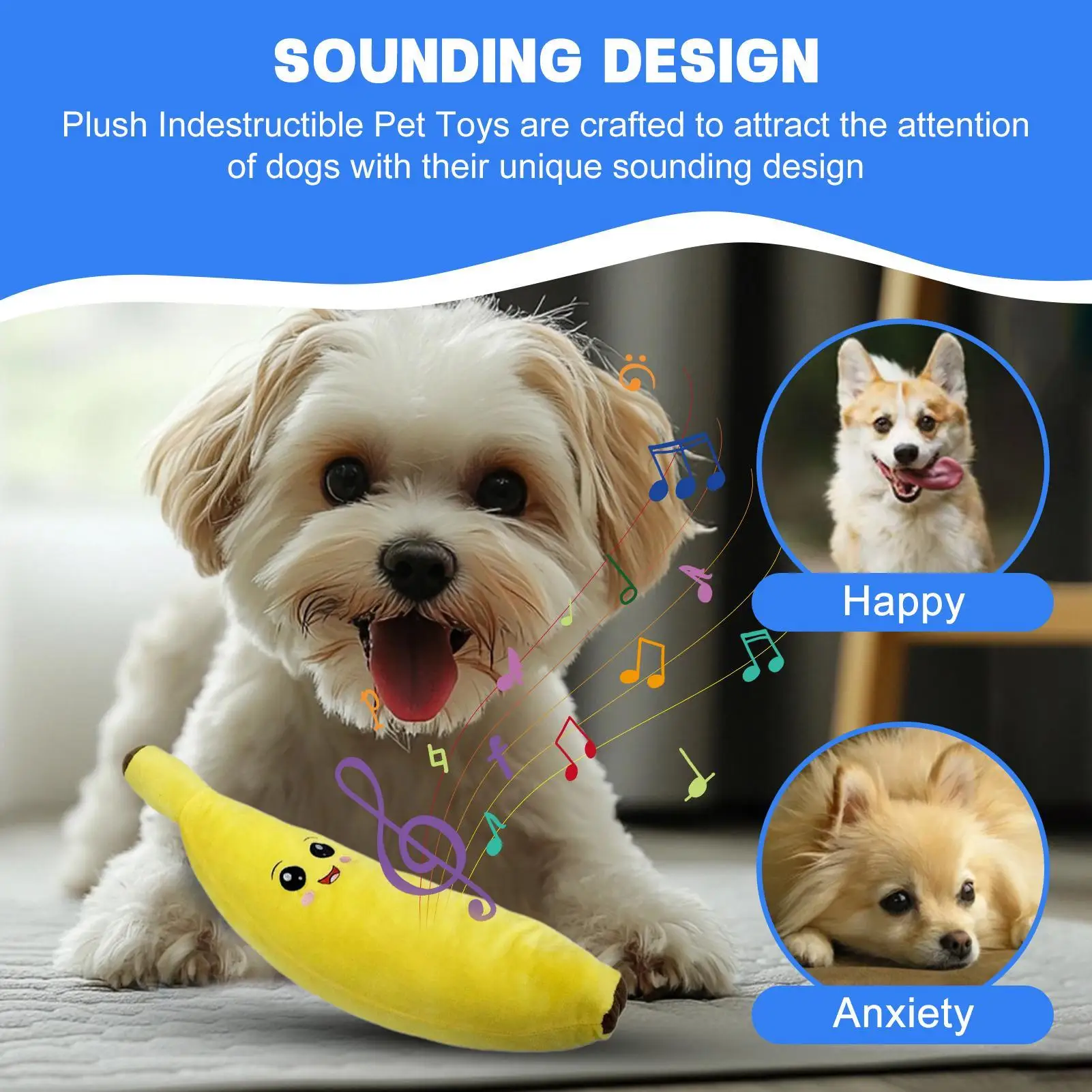 Cute Stuffed Puppy Toy Dog Squeaky Toys to Keep Them Busy Cute Soft Puppy Self-Entertaining Toy for Boredom