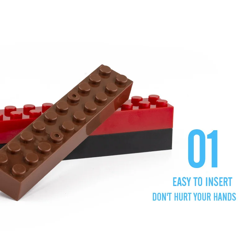Building block 1X1 1X6 2X6 2X8 hole dark grey brick basic accessories education creativity compatible brand building block toy 3