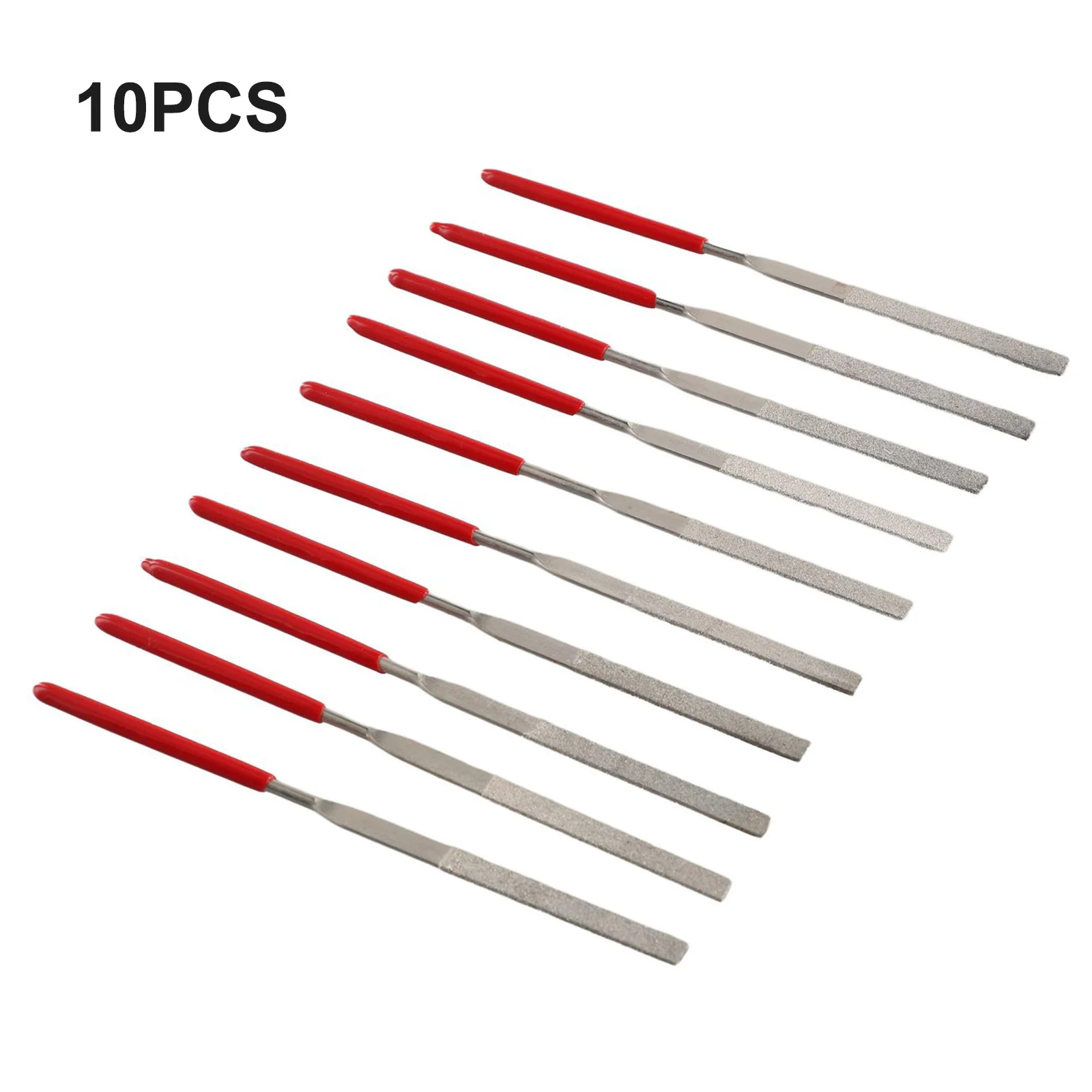 

Needle Files Set Mini Needle Files Home Indoor 10 Pcs/Set 3*140mm Electroplated Diamond Grinding Red+Silver High Quality