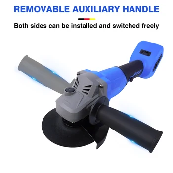 Cordless Angle Grinder 21V Brushless Tool 3000mAh Battery 2Position Handle CuttingGrindingPolishing MultiPurpose Power Tool 2