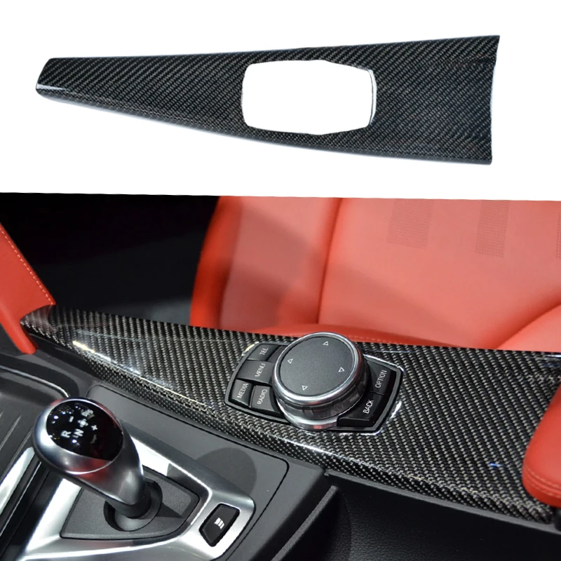 

For BMW 3 4 Series F30 Real Carbon Fiber Center Control Panel Gear Shift Panel Inside Door Handle Multimedia Control Cover Trim
