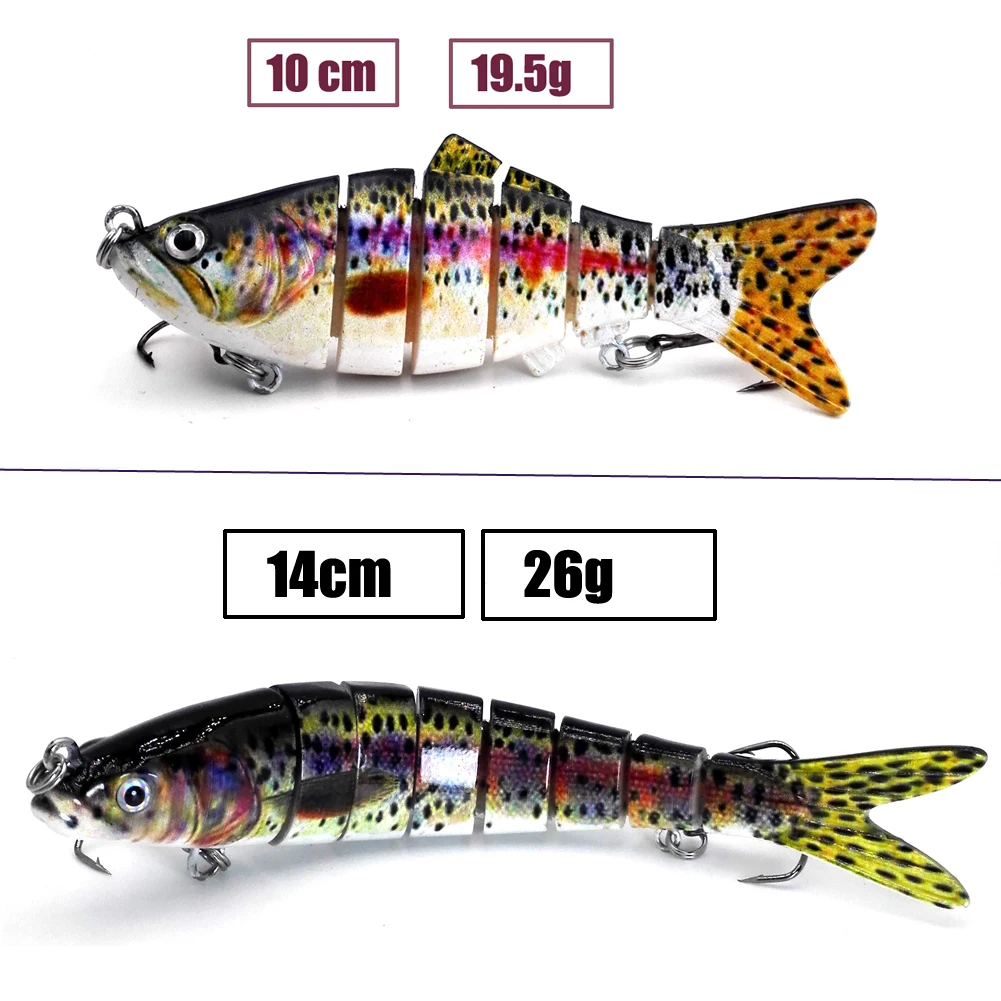2pieces sale fishing lure swimbait segment minnow lures Fishing Lures for  Bass, Multi Jointed Swimbaits - AliExpress