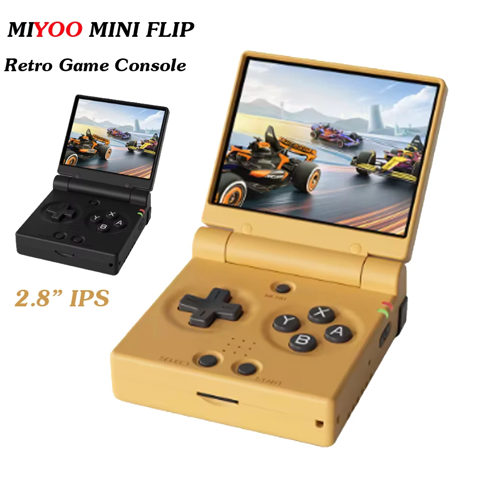 MIYOO Mini Flip Retro Handheld Game Console - 2.8'' IPS Screen, Portable Retro Game Emulator, Gift for Gamers