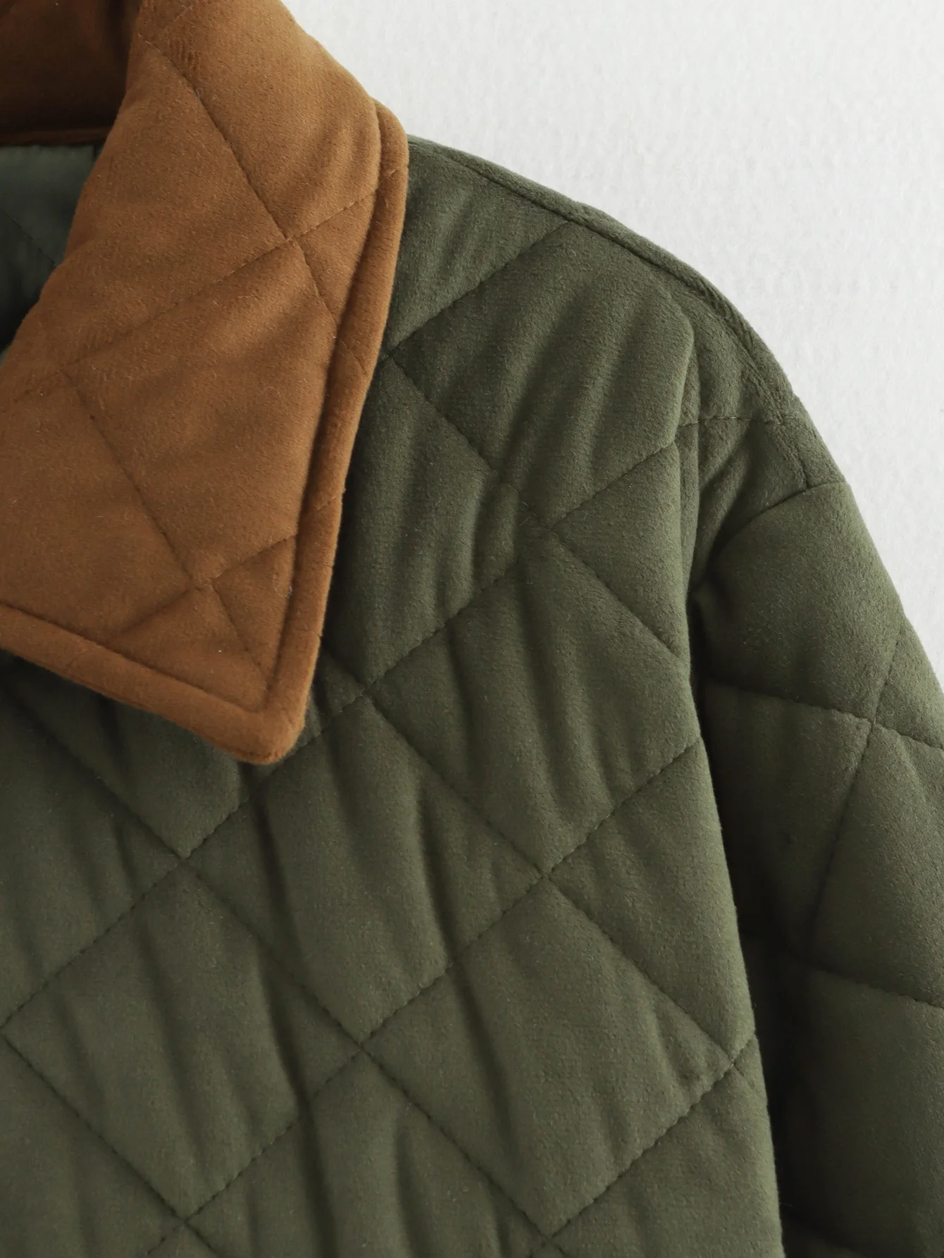 Women's Jackets Khaki Outwear Patchwork Coat Casual Loose Long Sleeve Tops With Button Casacas Femme 2024 inszart Armygreen Coat