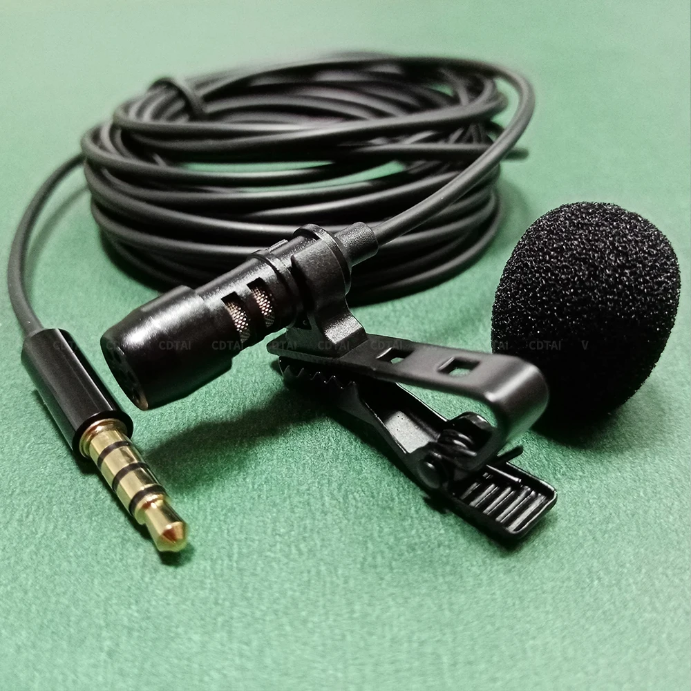 3.5mm Microphone Clip Tie Collar Wire 3m for Mobile Phone Speaking in Lecture With Bracket Vocal Audio Lapel |