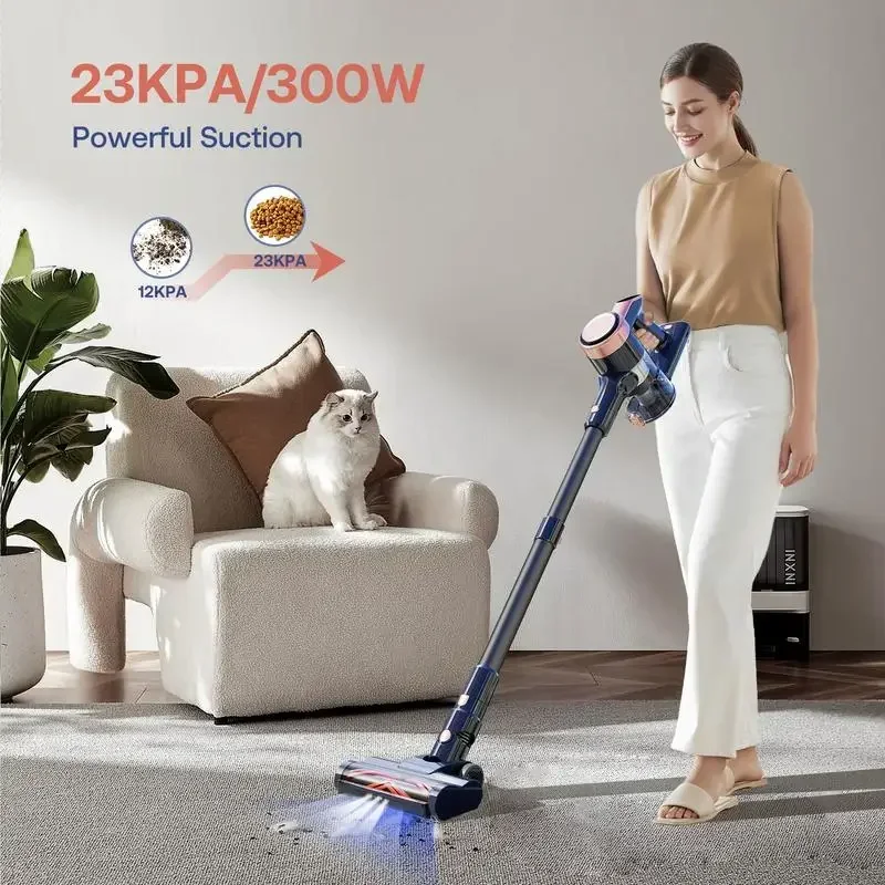 Homeika Cordless Powerful Vacuum Cleaner,LED Display Lightweight Stick Vacuum with Sofa Brush for Hard Floor/Carpet/Pet Hair/Car 2