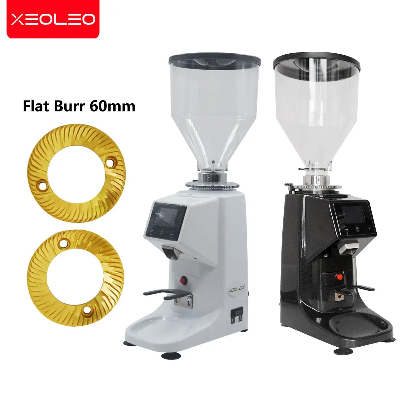 Xeoleo Macinacaffè Elettrico 200W Macinacaffè Espresso Piatto Whetstone Coffee Miller Touch Panel Bean Crush Maker 750G