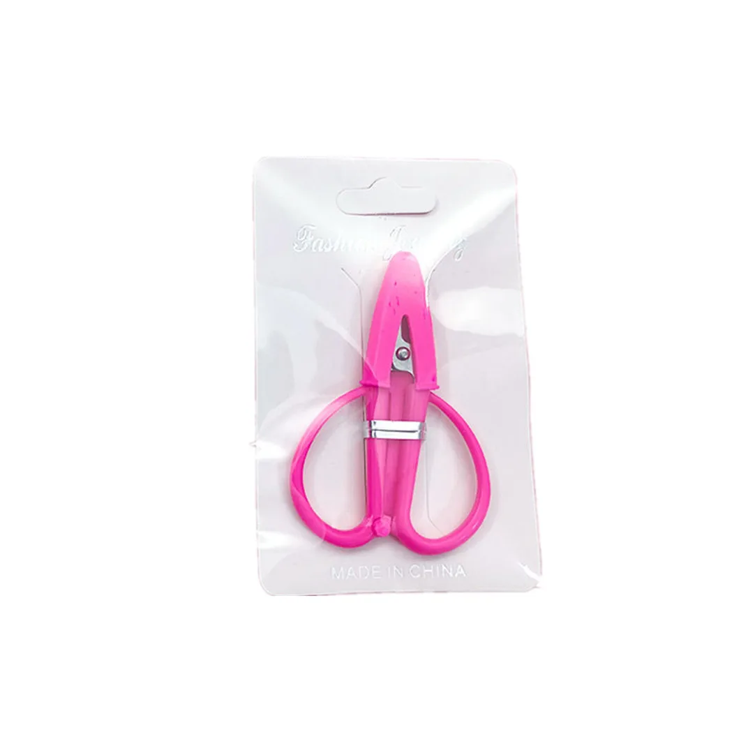 Portable Mini Scissors Art DIY Tools Thread Cutting Embroidery Scissors Students Hand-cut Safety With Caps Household stationery scissors soft handle scissors portable scissors cutter
