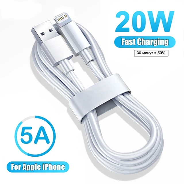 아이폰용 오리지널 USB 케이블, 아이폰 apple iphone 14, 13, 11, 12 프로 맥스, 미니, XR, xs용, USB C 고속 충전 전화 날짜 케이블, 아이패드 충전기용, 유선 코드 액세서리