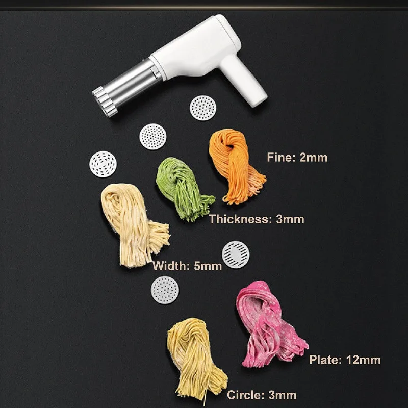 Home Noodle Machine Wireless Handheld Electric Noodle Gun Machine Portable Automatic Dough Pressing 3/5 Molds