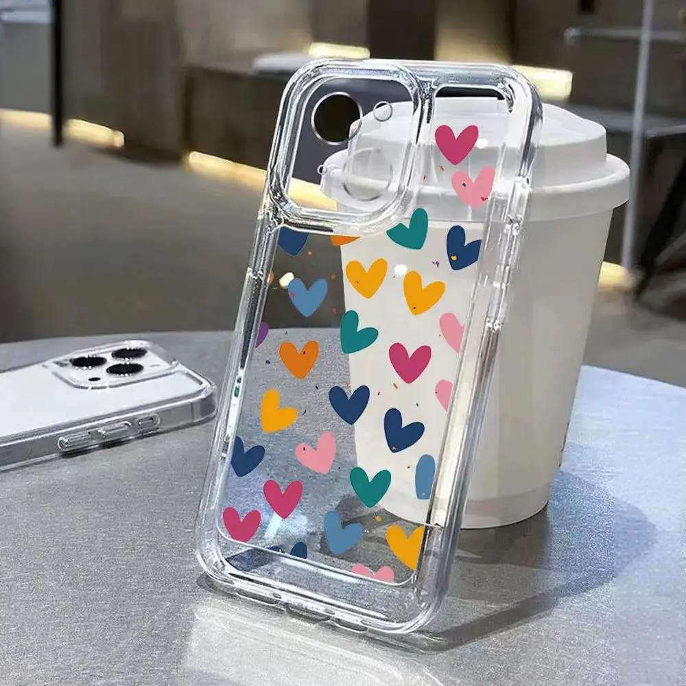 Vibrant Polka Dot Heart Phone Case - Air Soft Cover Shell