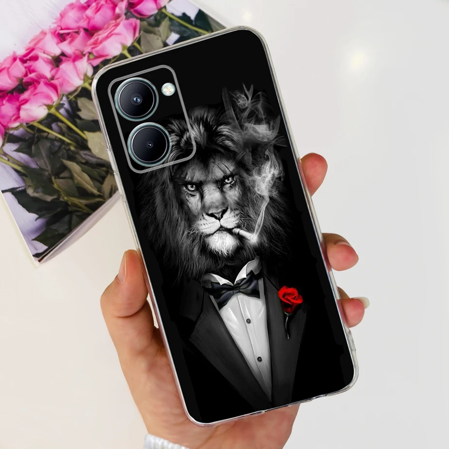 Stylish Painted Soft Silicone Back Cover – 6.5'' Phone Case