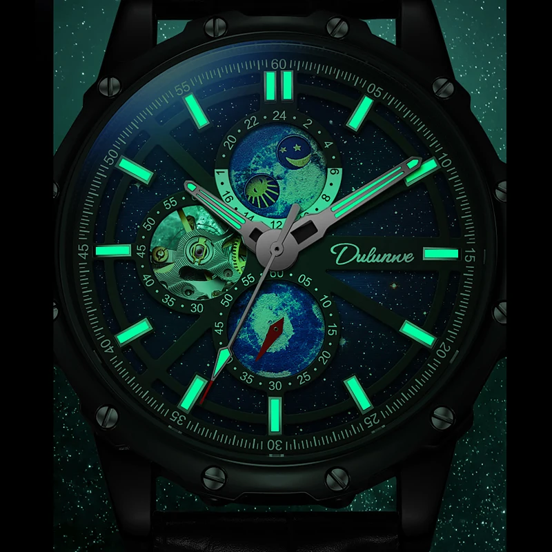 Orologio da uomo Hollow orologio meccanico completamente automatico Night Glow orologio da uomo impermeabile Fashion Trend orologio da uomo