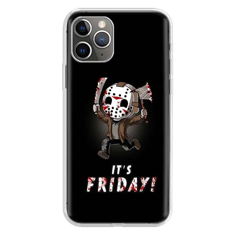 Horror Movie Friday The 13th Jason Voorhees Pattern Phone Case for IPhone  5s 6 6S 7 7 Plus X XR XS MAX Samsung S3 S4 S5 S6 S7 S8 S9 Note8 9 PLUS NOTE