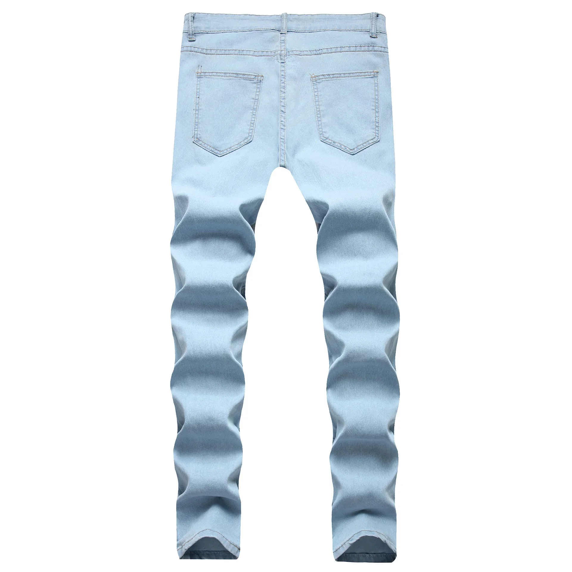 Customizable Elastic slim fit pants Men's Jeans 3