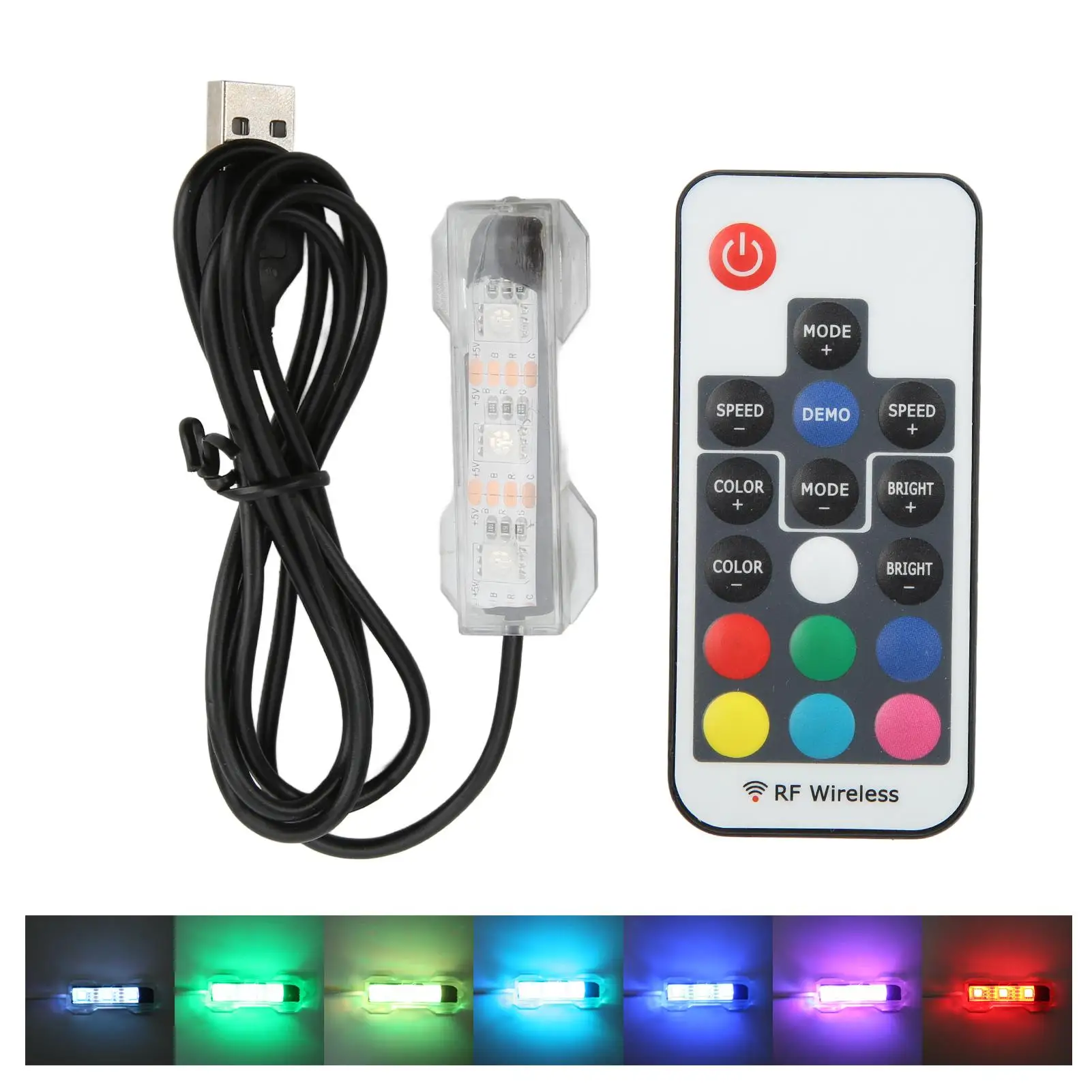 Waterproof LED USB Aquarium Light with Remote Control Compact Lighting for Tanks & Aquatic